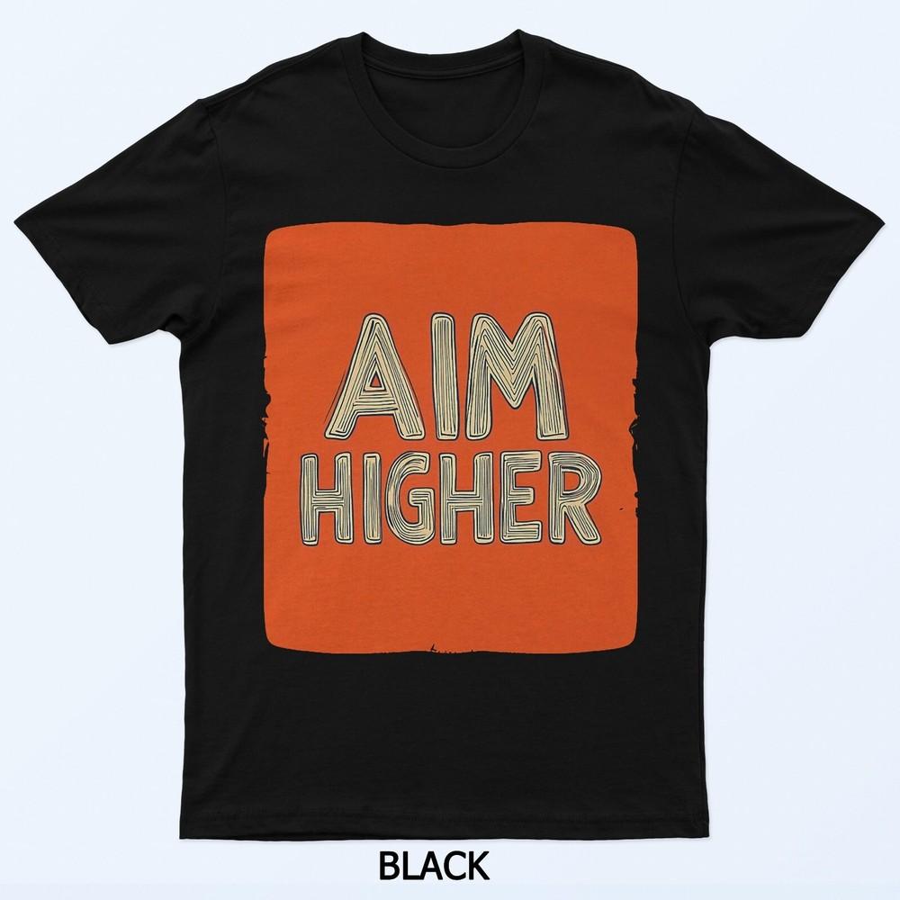 Orange Aim Higher Statement T-Shirt