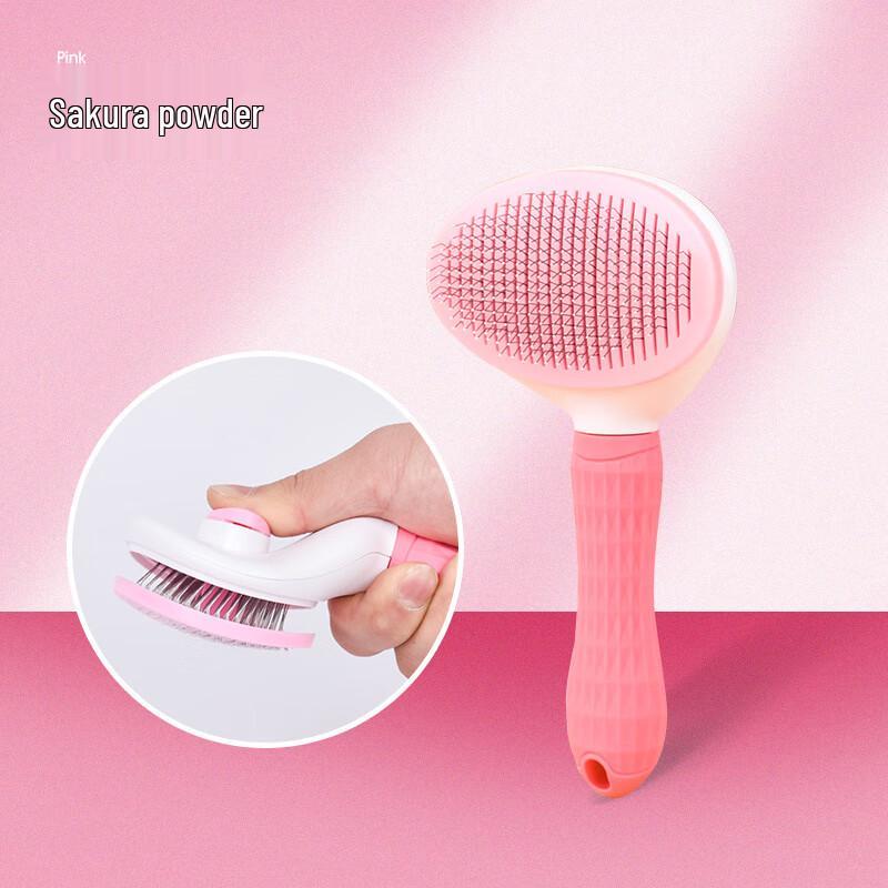 One-Key Self-Cleaning Pet Grooming Comb