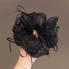 Korean Style Sweet Bow Fluffy Mesh Hair Tie for Women's Bun