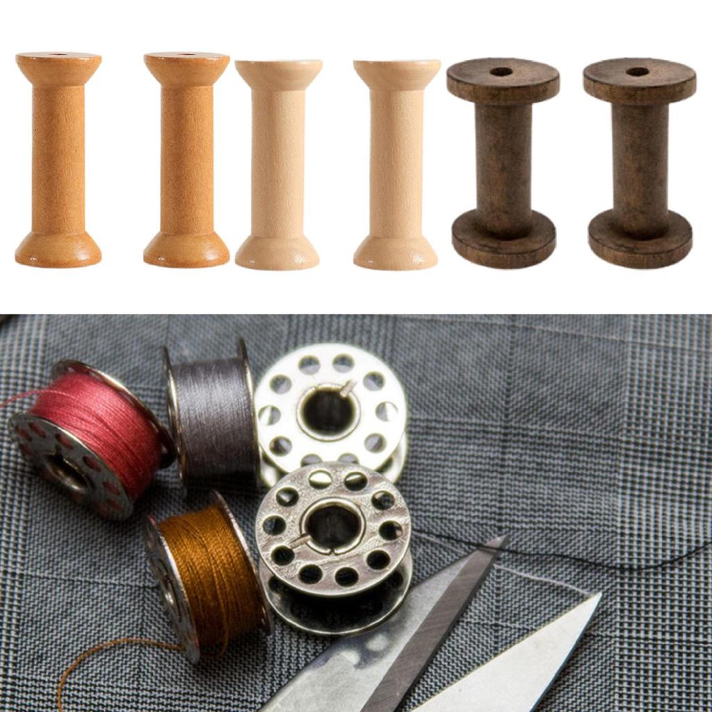 2 Pieces Empty Wooden Spools, 7.9 Cm.