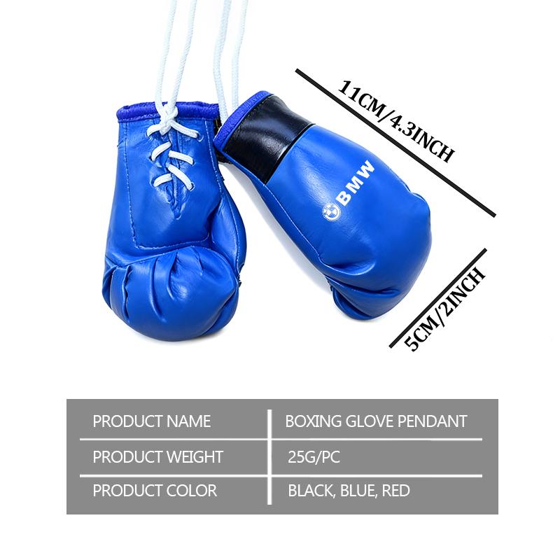 Mkacg4 1 Pair Car Boxing Gloves Hanging Ornament Rearview Mirror Pendant For BMW M3 M5 X3 E93 F10 F20 F30 F40 F15 F25 F26 F31 F49 F86