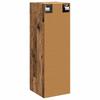 Wall Mounted Bathroom Cabinet Reclaimed Wood Look 33 X 34.5 X 60 Cm