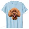 Playful Toy Poodle Face, Funny Dog T-Shirt Cotton Unique Tops & Tees Funny Man T Shirts