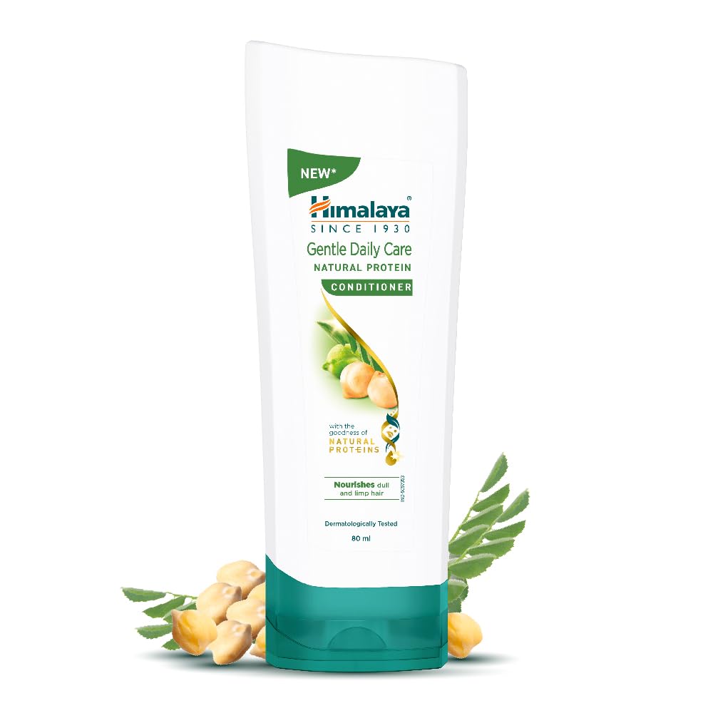 Himalaya Gentle Daily Care Natural Protein Conditioner For Normal Hair 80ml – Nourishes Softens Adds Shine And Moisture For Smooth Manageable Hair