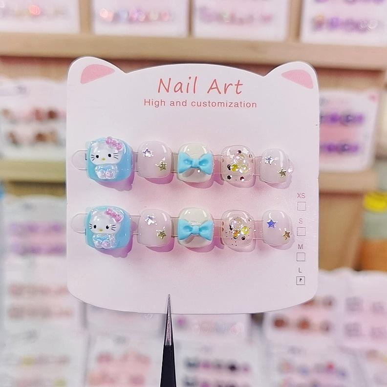 Handmade Wearable Cartoon Nail Art Stickers for Kids Aged 3-12