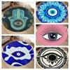 Evil Eye Rug Home Decoration Carpet Hamsa Palm Mandala Carpet Rug Living Room Carpet Boho Chic Round Rug Chair Round Carpet