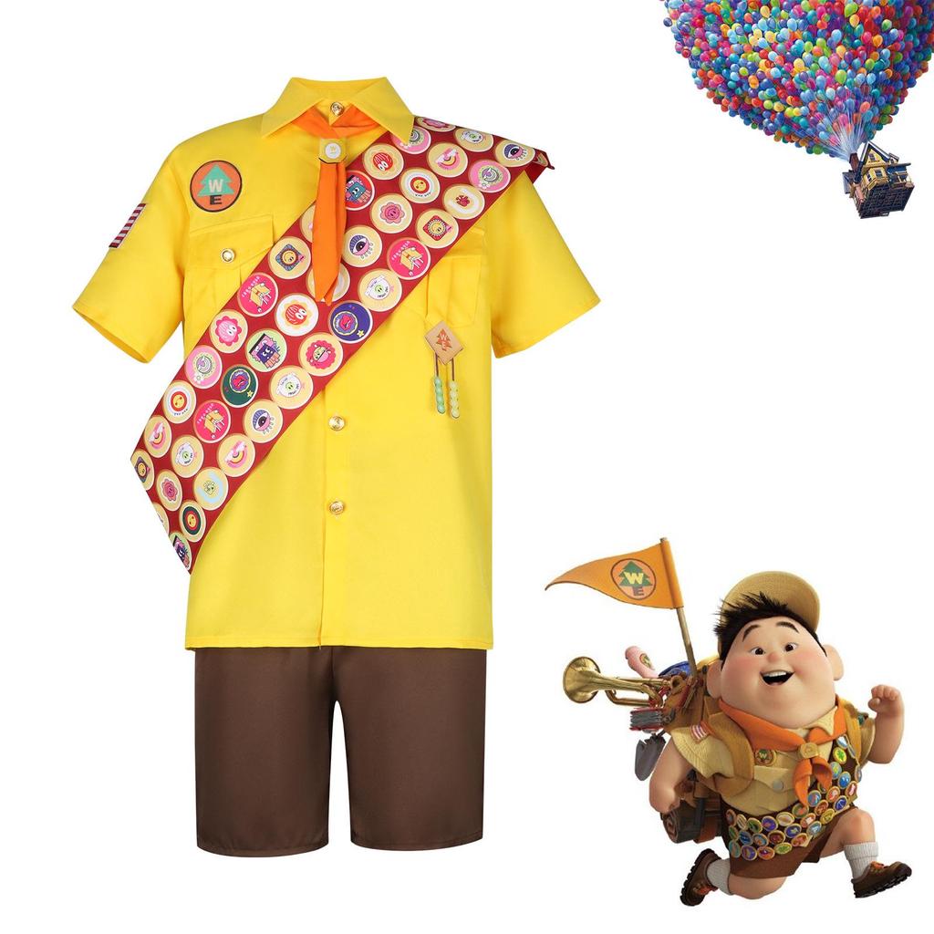 Up Movie Russell Explorer Adult Cosplay Costume Set
