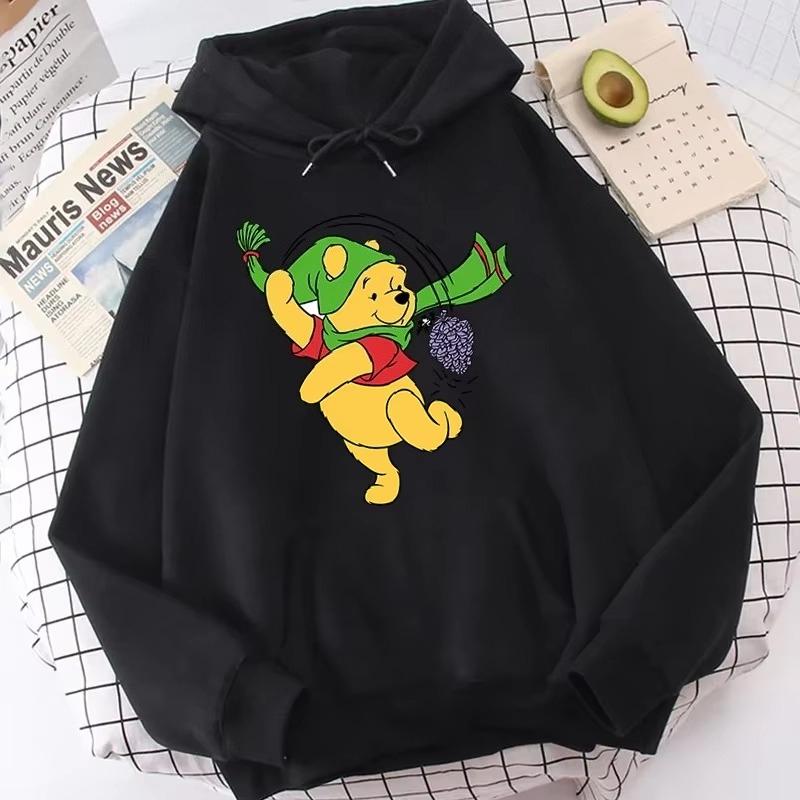

Kawaii Winnie Pooh Bear Printed Hoodie Fashion Autumn Men and Women Casual Long Sleeve Streetwear Sweater Harajuku Pullover Top 3XL