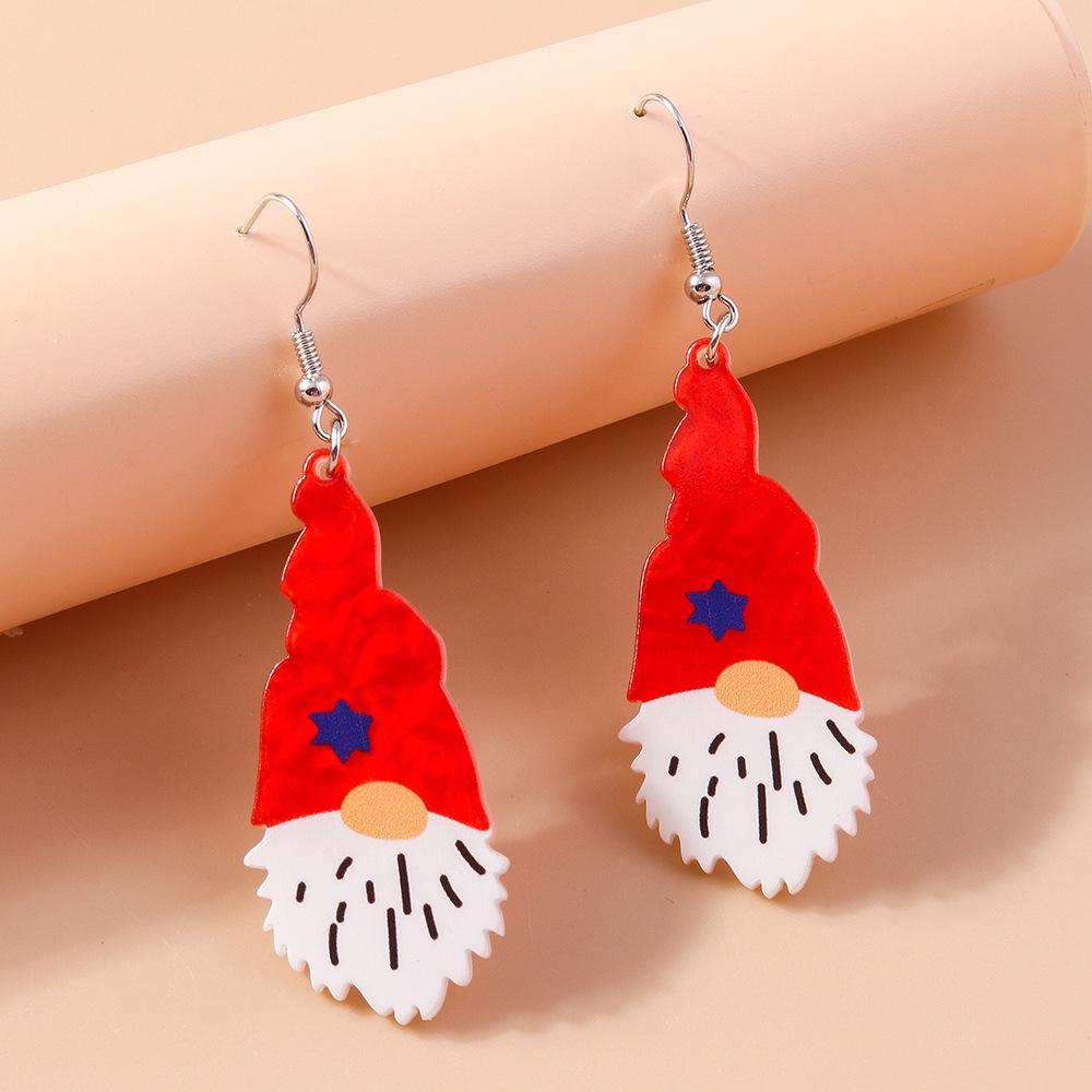 

Cross-border Christmas Series Earrings: Cute Snowman, Socks, and Christmas Tree Dangles
