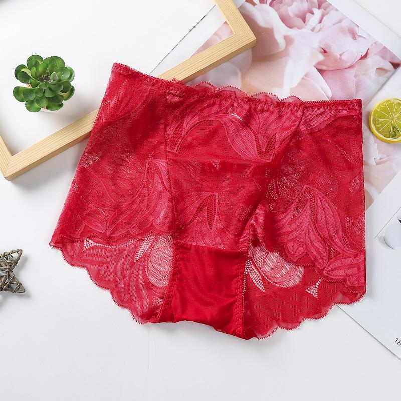 Sexy Lace Panties For Women Women's Large Size Mid-waist Underwear Seamless Transparent Ladies Briefs Underpants