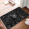 Science Theme Door Mat E=mc² Scientific Elements Non-slip Entrance Rug for Home Decor Living Room Bedroom Nerds Collection