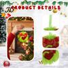 Faux Rabbit Fur Hanging Decor Pom Poms Christmas Ornaments, 2.3 Inch Soft Fluffy Green Ball Lightweight Party Favors Decoration with Glitter