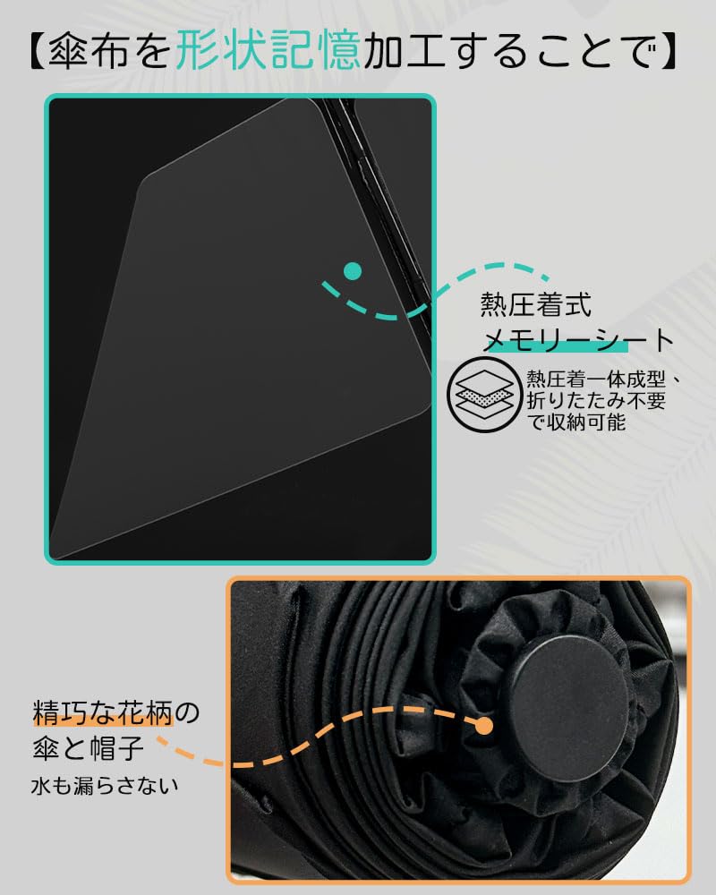 Vialifer Memory Foam Folding UV Light Heat Automatic Sun UV Suitable for Sun and Water for Men and Women Umbrella, Lightweight, Protection, 100%