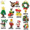 Non-Toxic Children Mini Christmas Tree Santa Claus Model Micro Bricks Building Block Diy Insect Animal Bricks Toys For Adult Gift