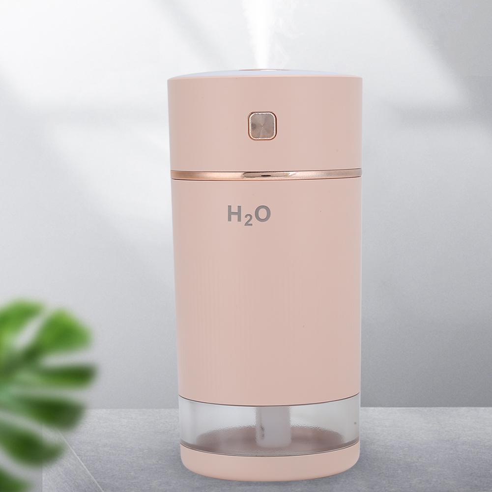 Mini Humidifier Cute USB Spraying Water Mist with Night Light for Home Office Car 240MLPink