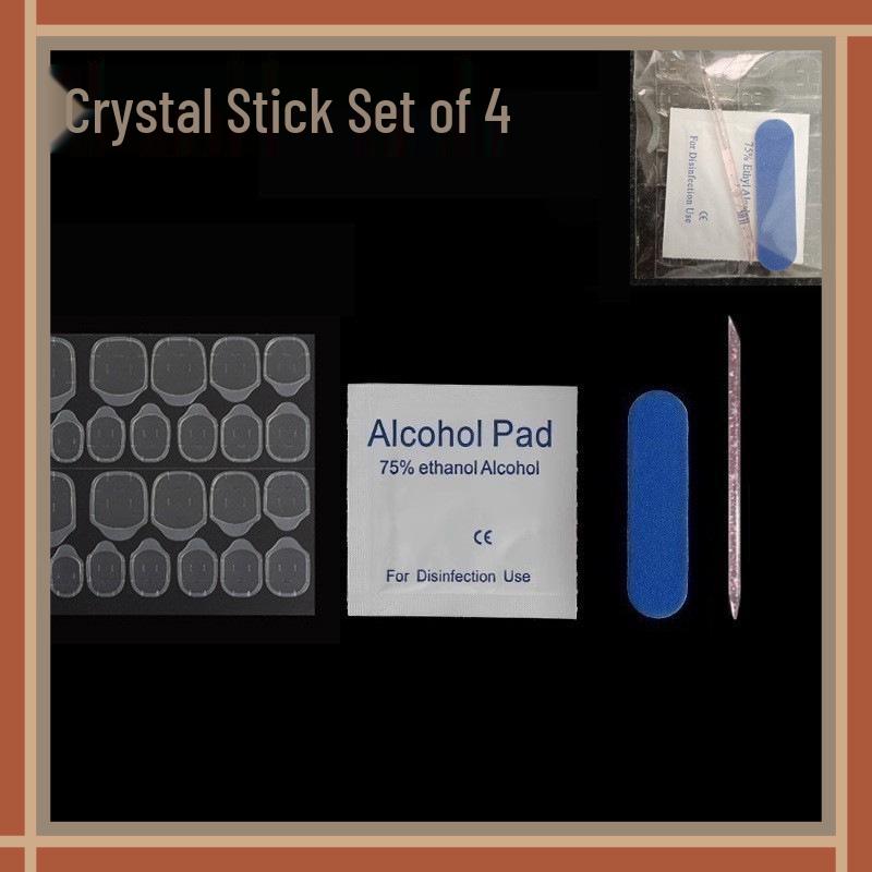 

4-Piece Wearable Nail Art Toolkit with Super Sticky Jelly and Solid Glue