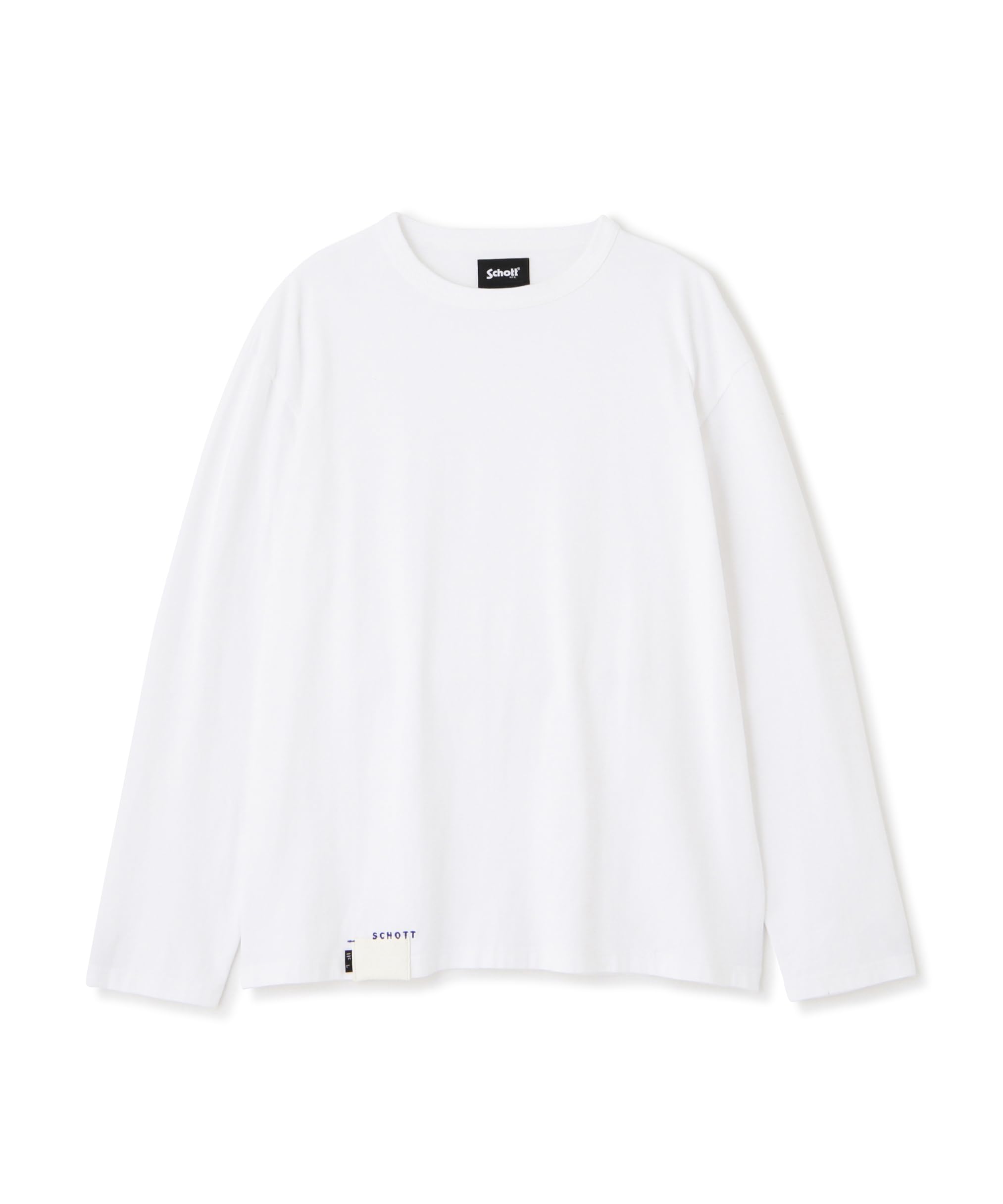 

Schott NYC LS T-SHIRT LEATHER TAG / Long Sleeve T-Shirt Leather Tag / 782-4130006 Men s S 030 White