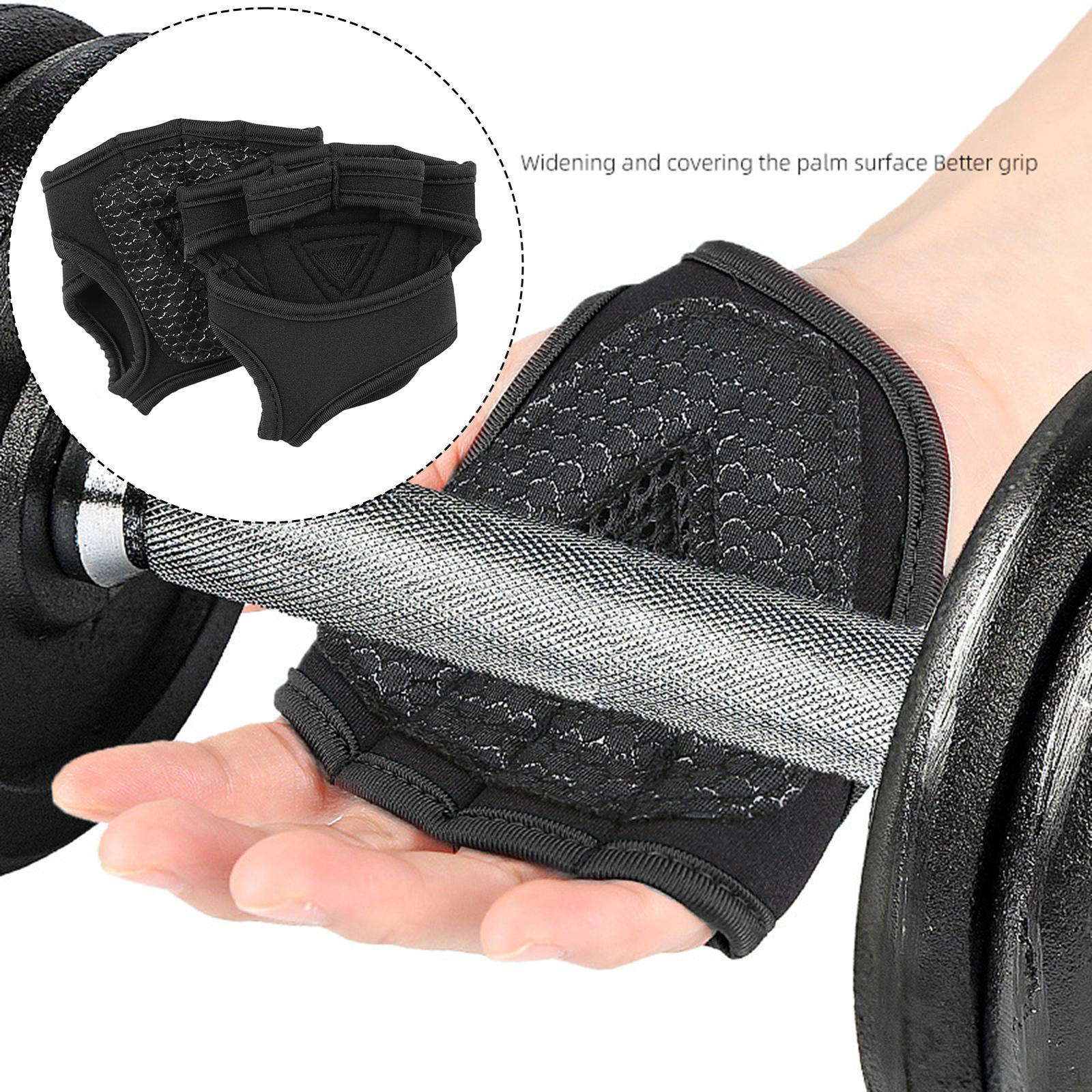 

2 шт. Накладки для грифа для тяжелой атлетики, защита рук, перчатки для тренажерного зала, защита ладони для пауэрлифтинга M чёрный