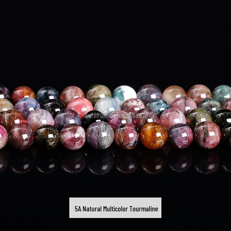 Jingde Black Tourmaline Loose Beads for DIY Bracelets