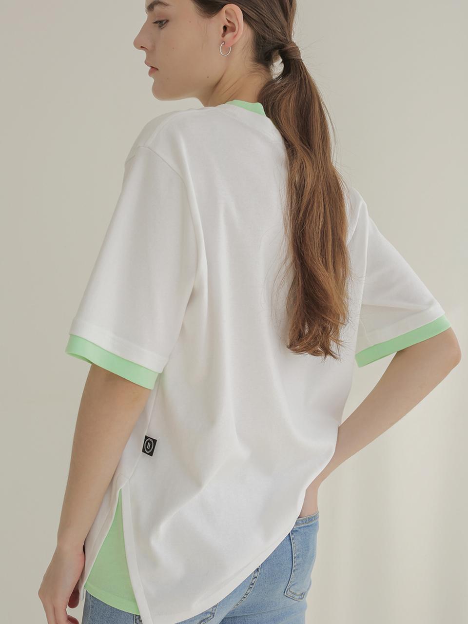 Ed Mang 001 Layered T-Shirt (Green) Green/Free