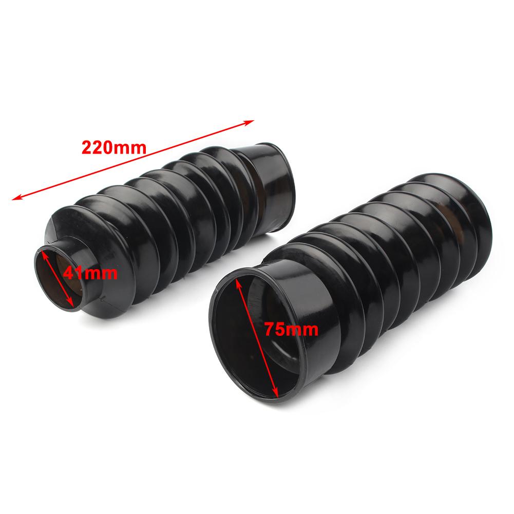 Universal Motorcycle Front Fork Boots Gators Covers Rubber Fit For Harley Softail FXST Dyna FXDWG FXWG 39mm/41mm/49mm