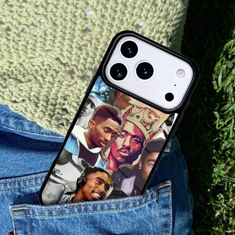 Rap Rapper 2pac Tupac Shakur Phone Case For iPhone 17 AIR 16 Pro Max 15 14 Pro 11 12 13 Shockproof Silicone Cover