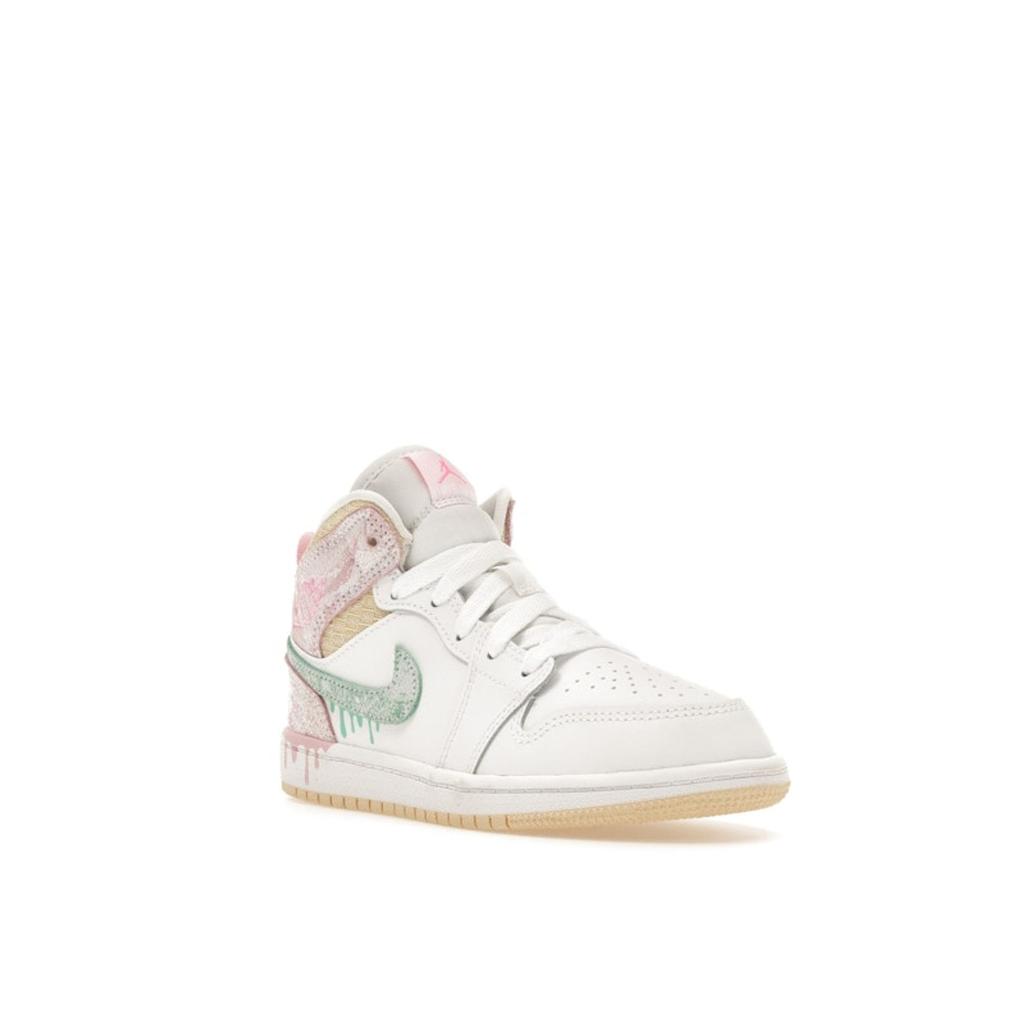 Air Jordan 1 Mid SE PS Eiscreme Kinder Sneaker Weiß Arctic-Punch Pale-Vanilla DD1667-100