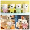 Wear Hoodies Cartoon Bear Plush Doll Bag Hanging Animal Plush Car Keyring  Friends Birthday Gifts