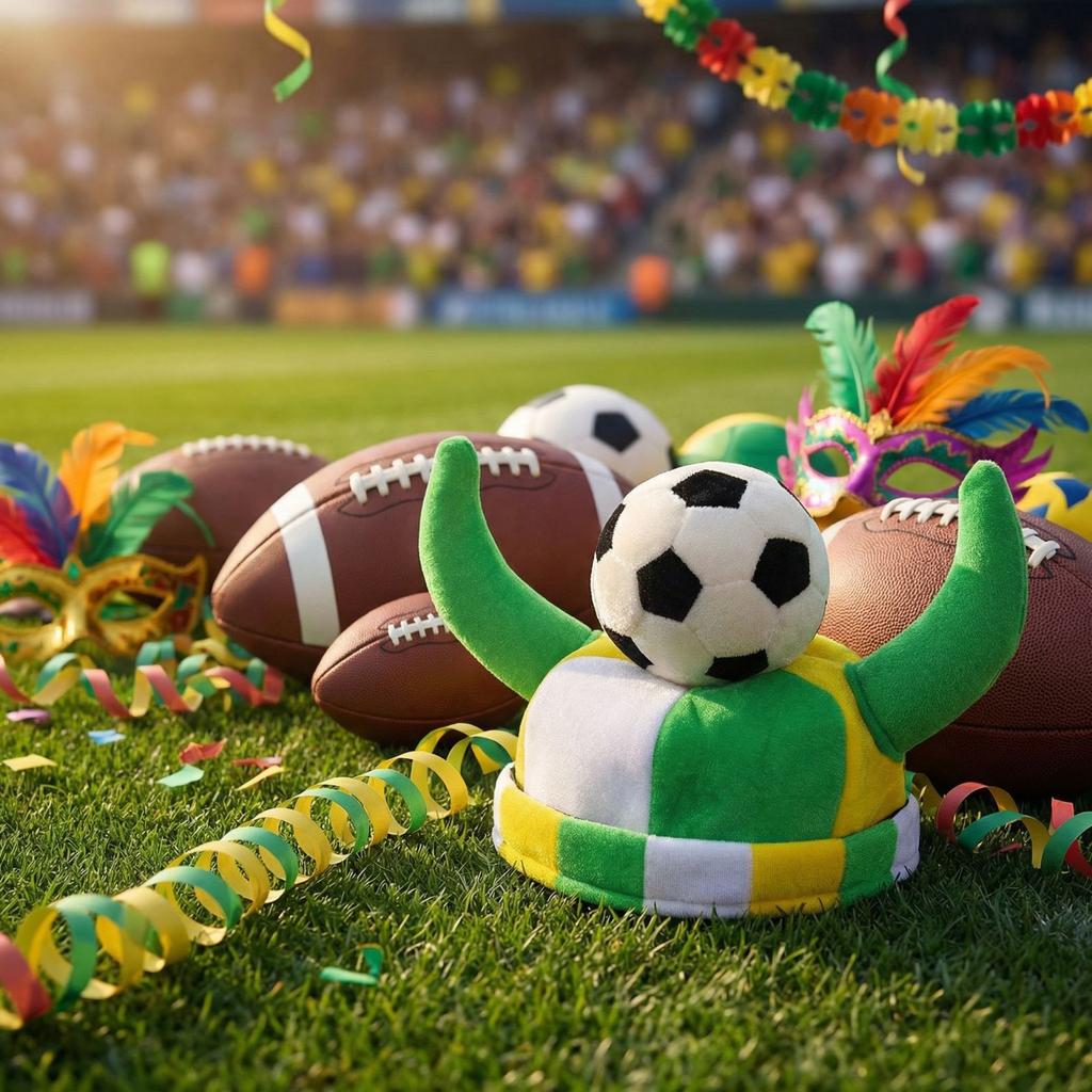 Carnival Festival Soccer Cap, Cheer Prop, Bull Head Festival Celebration Party Hat, Soccer Cap