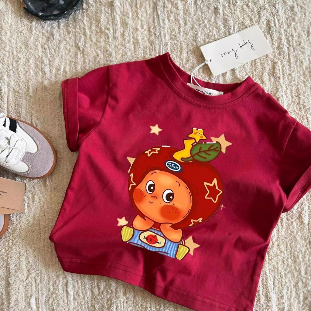 Pure Cotton Japanese Cartoon Star T-shirt for Small & Medium Children
