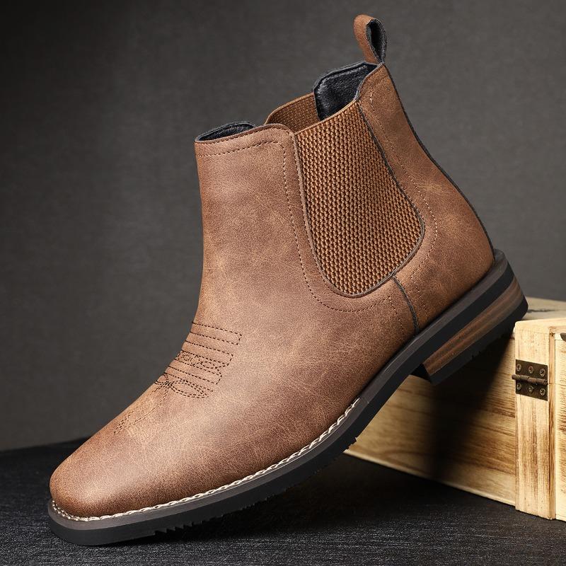 Luxuriöse Herren Chelsea Boots Mode Handgefertigte Lederstiefel Britischer Stil Hoher Stiefel Marke Lässige Kleiderstiefel für Herren Botas2025