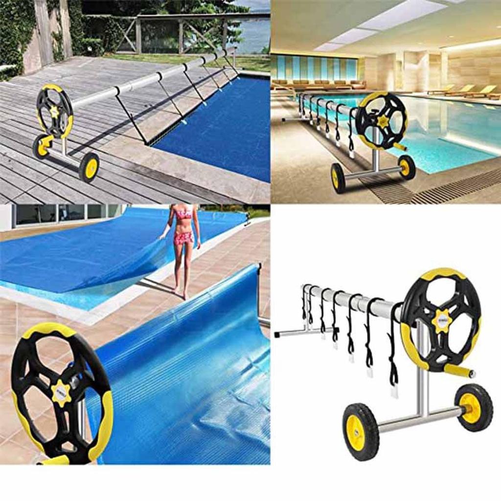 Pool Solar Cover Reel Attachment Kit Easy Installation Pool Accessories Sturdy Solar Cover Reel Blanket Straps and Clips