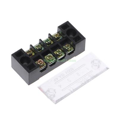 24TE 600V 15A 4 Positions Dual Rows Covered Barrier Screw Terminal Block Strip