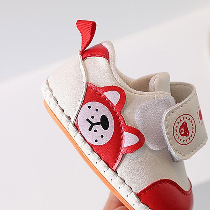 Infant Soft-Sole First Walkers New Season Baby Shoes for 0-18 Months, Trendy Cartoon Style Unisex Toddler Sneakers