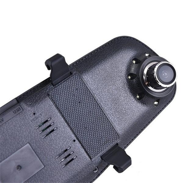 1080P Full HD Car Camera Rearview Mirror Dash DVR Cam Backup Camera Night Vision Front and Rear Dual Lens Video Recorder Reversing Car  Video Recorder