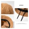 Rabbit Fur Plush Basin Hat Enlarged Hat Women's Winter Versatile Face Covering Warm Bucket Bucket Hat