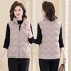 Down Cotton Vest Women's Autumn and Winter Fashion Mother Vest Jacket Loose and Light Vest Vest Warm Cotton Jacket Top