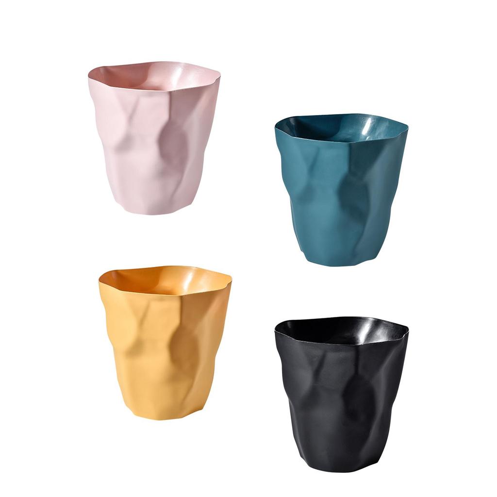 Trash Can Dust Bin Household without Lid Minimalist Wastebasket Garbage Bin for Laundry Kitchen Toilet Indoor Living Room