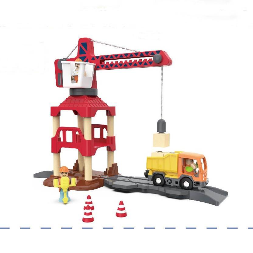 Magnetic Wooden Train Bridge Blocks for Kids - Compatible with All Brands