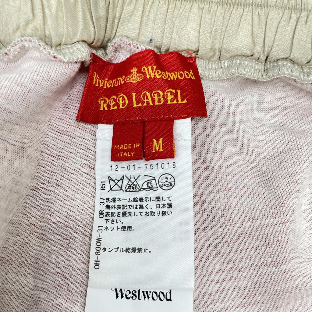 VivienneWestwoodRedLabel 12-01-751018 Red Houndstooth Easy Pants Bottoms M RedUsed