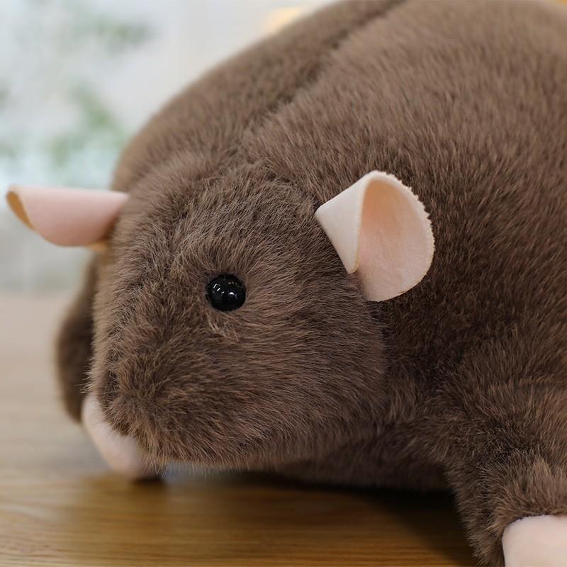 Creative 35/50cm Big Mouse Doll Plush Cartoon Flower Branch Rat Doll Oversized Soft Animal Figure Kids Gift Birthday