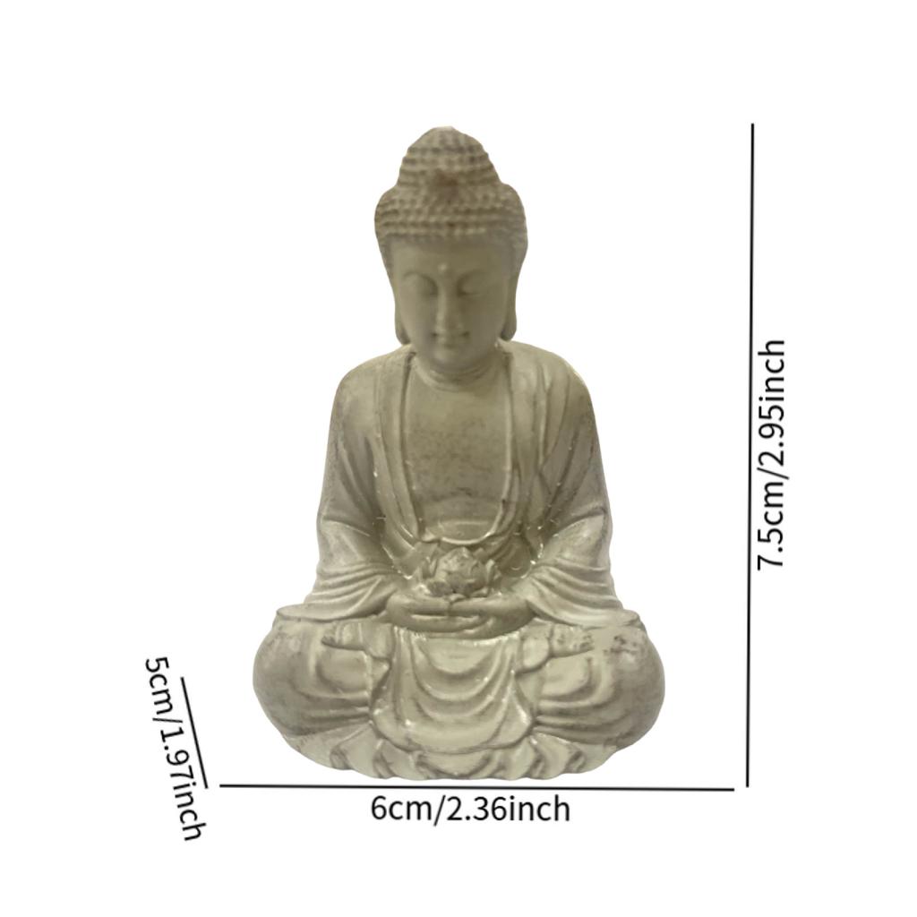 Buddha Statue Decorative Figure Portable Desktop Tabletop Collectible Craft Sculpture Ornament House Decoration