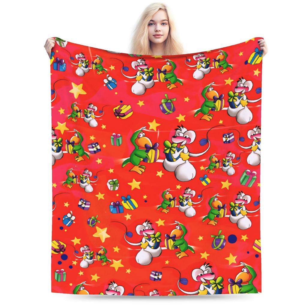 Super Warm Blanket Girls Boys Airplane Travel Diddl Cartoon Throw Blanket Flannel Bedspread For Bedroom Aesthetic Sofa Bed Cover