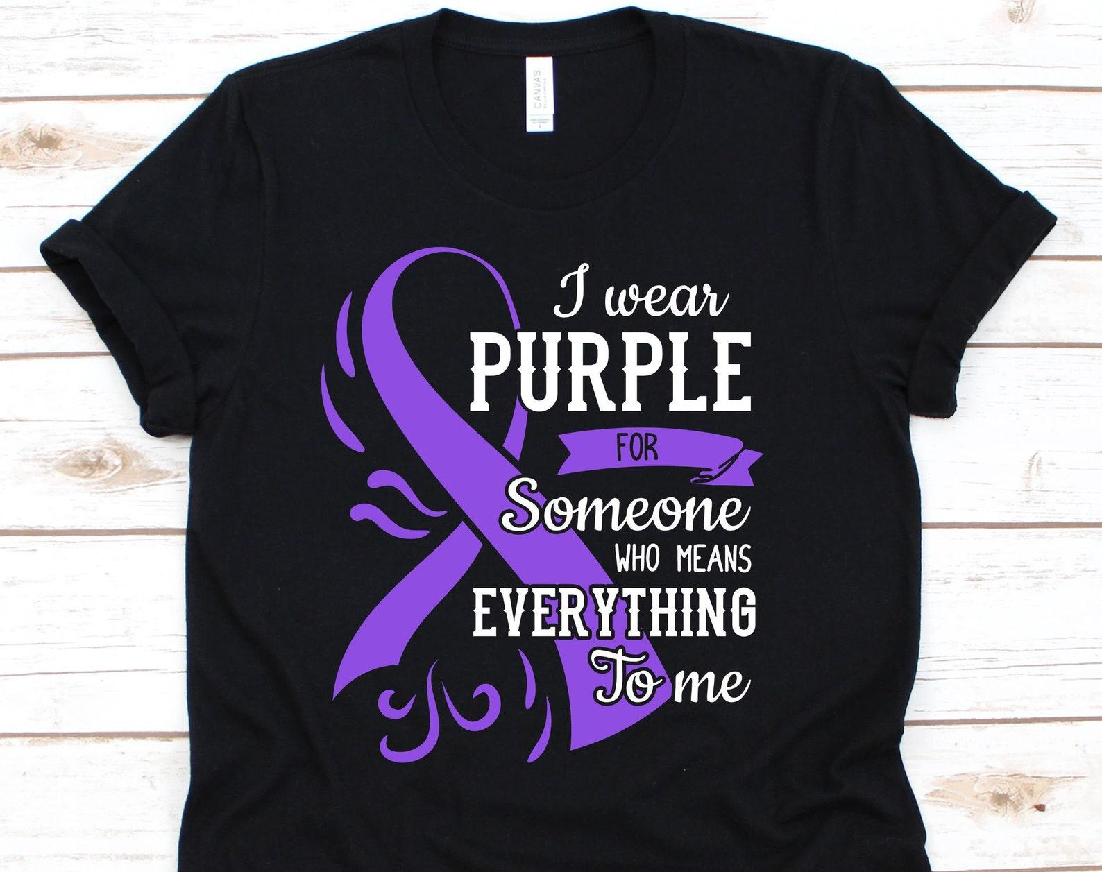 I Wear Purple For Someone Special Shirt, Epilepsy Awareness Month, Epilepsy Support, Epilepsy Warrior, Purple Ribbon Shirt L