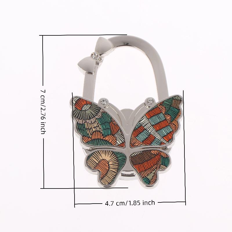 Portable Foldable Fashion Butterfly Purse Bag Table Hook Holder For Student Handbag Hanger For Home Decoration Desk Hook