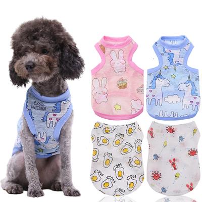 Breathable Dog Clothes for Small Dogs Ultra Thin Summer Dog Vest Cute Print Chihuahua Clothing Yorkies Costumes Pet Cat T Shirts