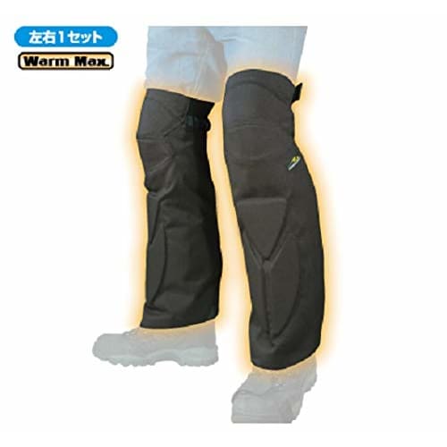 ROUGH&ROAD Motorcycle Leg Cover Protection Knee Warmer (1 set for left and right) Black Long (Height 165-185cm, total product length 59cm) RR7927