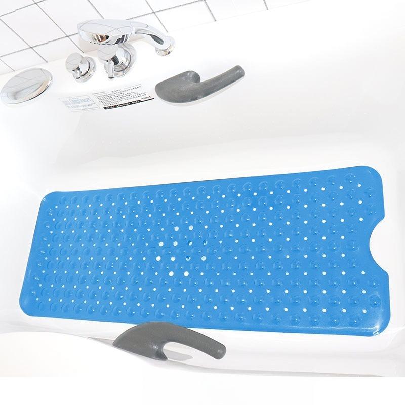 Bathroom Non-Slip Mat with Suction Cups Massage Shower Mat for Home Hotel Toilet Bathtub Shower Room Safety Floor Mat 400MMx1000MM синий
