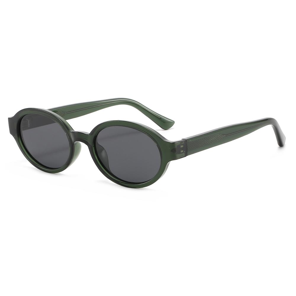 Women's Polarized Small Oval TR Frame Sunglasses Core Insert Temple Multi-color Shades for Driving Travel Street Fashion