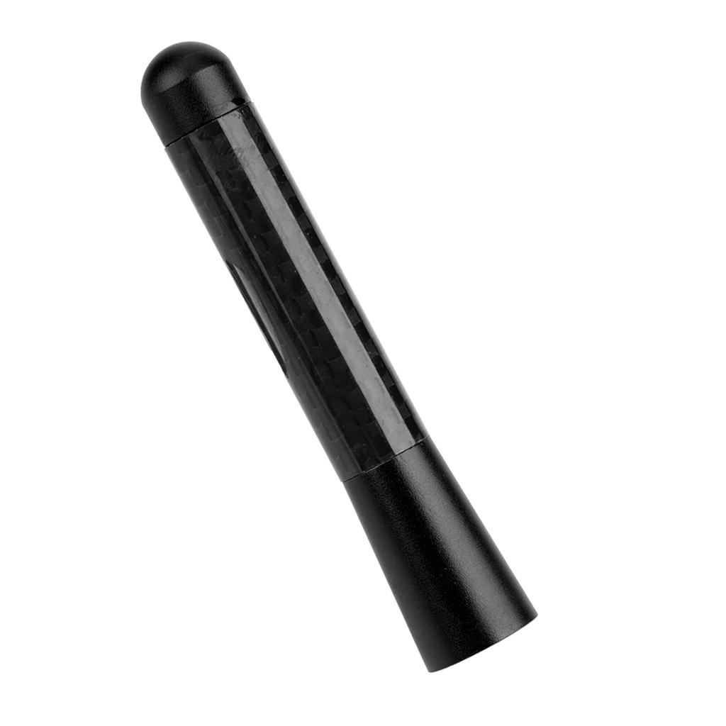 3 Carbon Fiber Screw Radio Short Antenna Aerial for Universal Car Modification (Black)